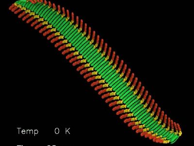 Self-assembling nanofibers from Thiophene-peptide oligomers