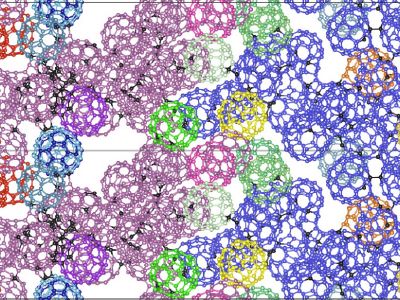 Polymeric fullerene film coated on Si