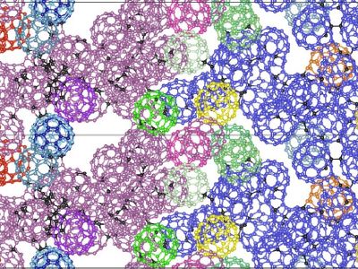 Polymeric fullerene film coated on Si