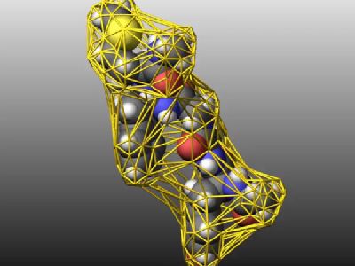 Triangulated surfaces around groups of atoms