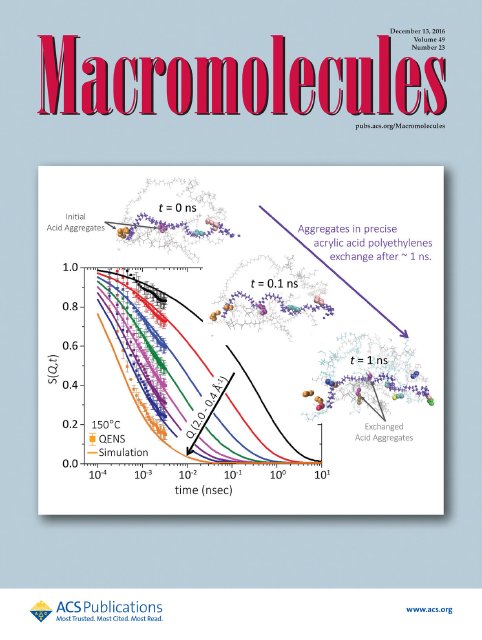 Acid-containing polymer chain dynamics