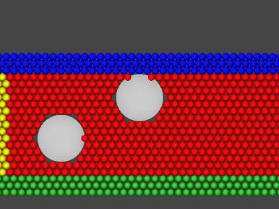 Flow around an obstacle using trajectory lines