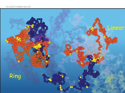Topology effects on associative polymers